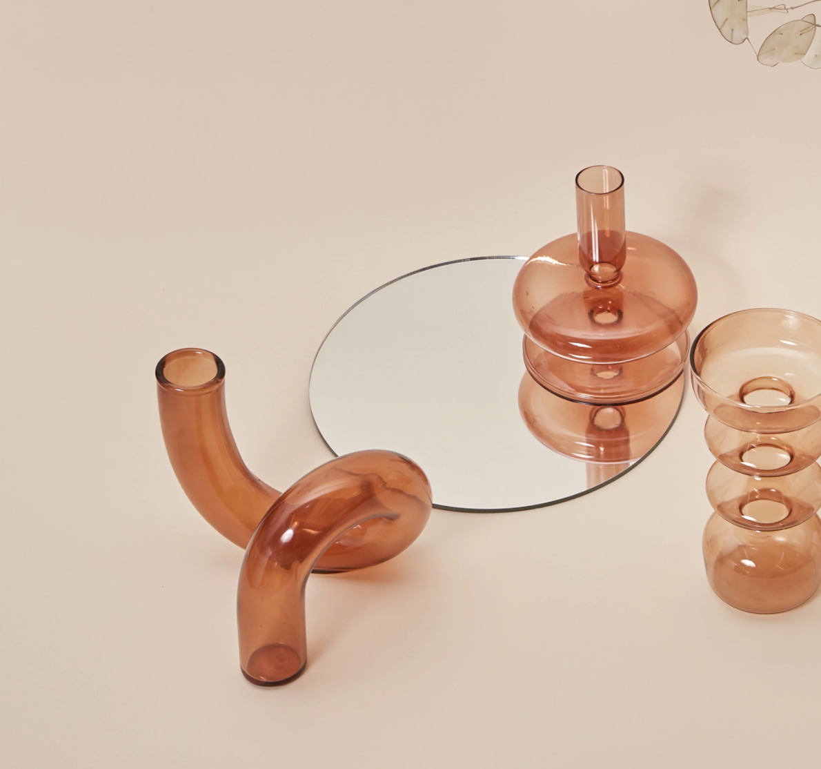 Vase Hydroponique et Porte-Bougie – Design Artistique en Verre