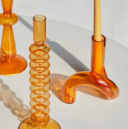 Vase Hydroponique et Porte-Bougie – Design Artistique en Verre