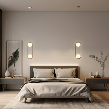 Suspension Nordique LED Design Fer Doré Verre IP20