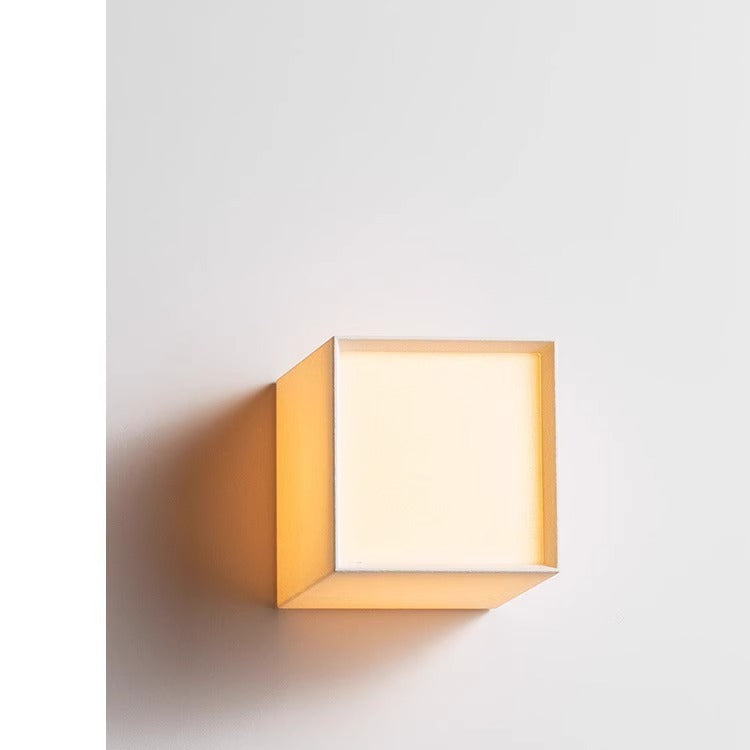 Applique Murale Carrée Style Japonais – Élégance Minimaliste et Lumière Apaisante