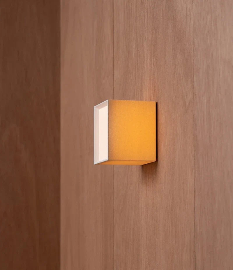 Applique Murale Carrée Style Japonais – Élégance Minimaliste et Lumière Apaisante