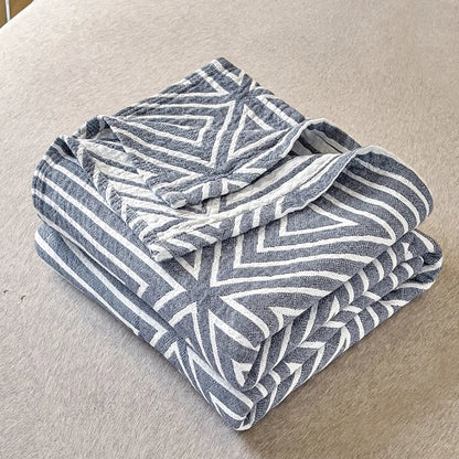 Couverture d’Été Japonaise en Coton Lavé, Trois Couches