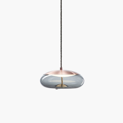 Suspension Knot en Verre Soufflé et Corde Naturelle