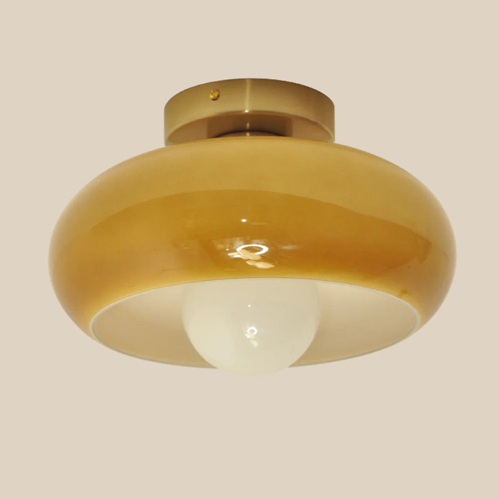 Plafonnier Vintage Verre Style Mid-Century 28 cm