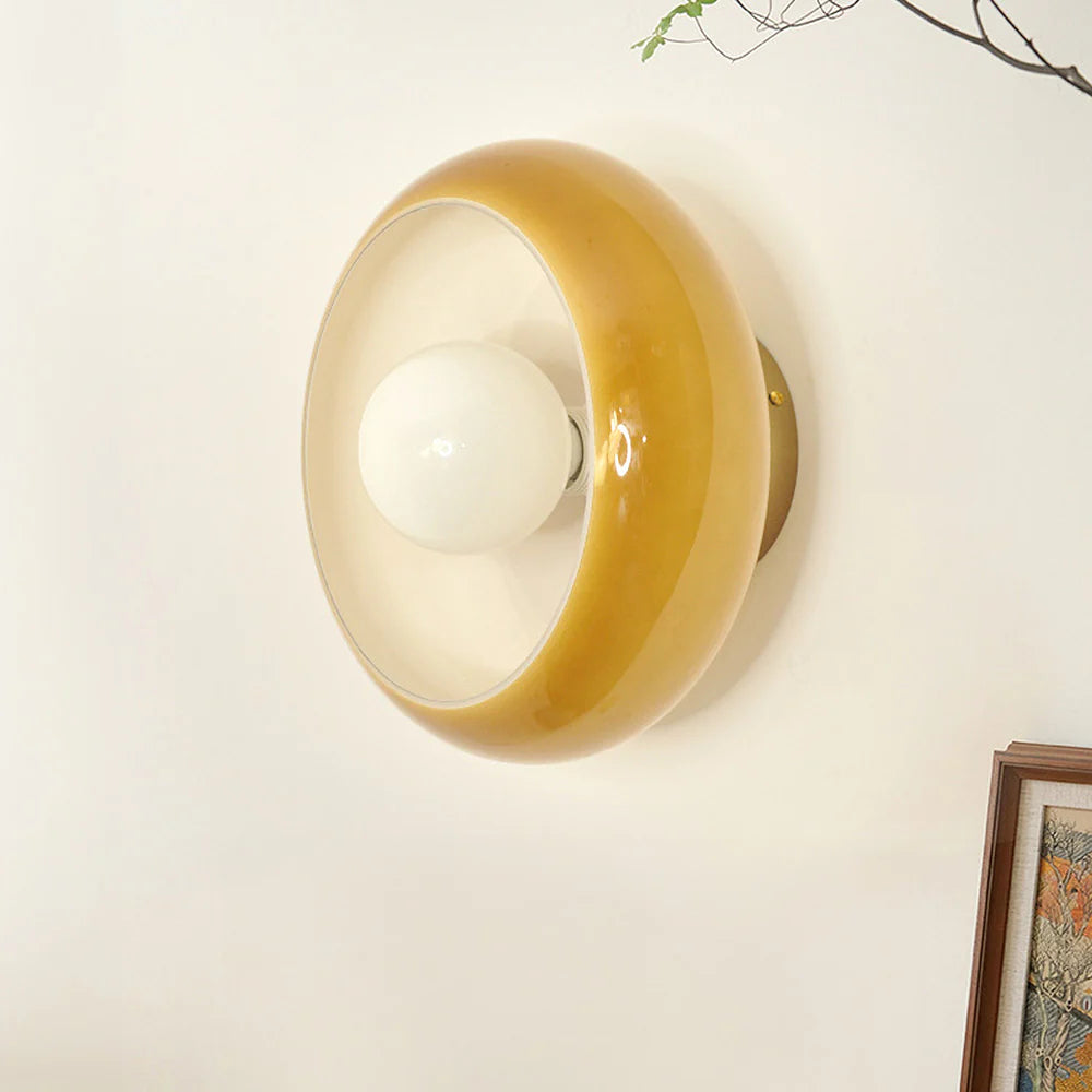 Plafonnier Vintage Verre Style Mid-Century 28 cm