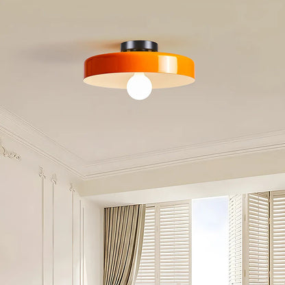 Plafonnier LED Semi-Encastré, Cercle Design, Ø35cm, Style Mid-Century