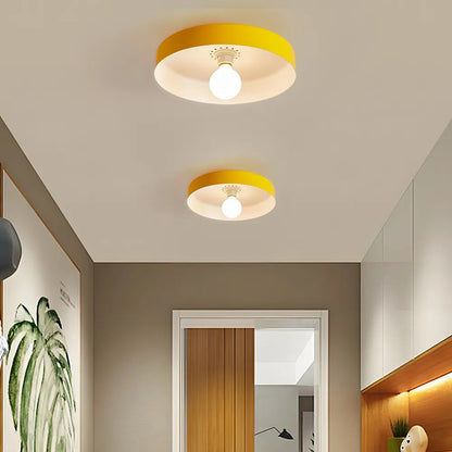 Plafonnier LED Semi-Encastré, Cercle Design, Ø35cm, Style Mid-Century