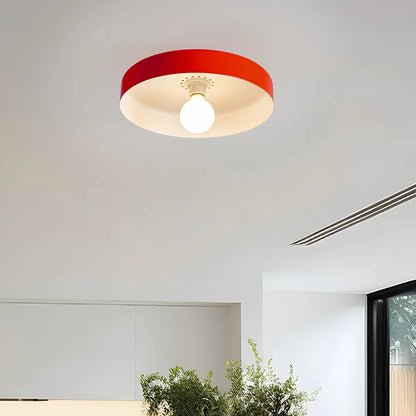 Plafonnier LED Semi-Encastré, Cercle Design, Ø35cm, Style Mid-Century