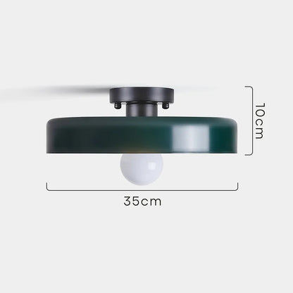 Plafonnier LED Semi-Encastré, Cercle Design, Ø35cm, Style Mid-Century