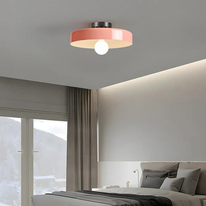 Plafonnier LED Semi-Encastré, Cercle Design, Ø35cm, Style Mid-Century
