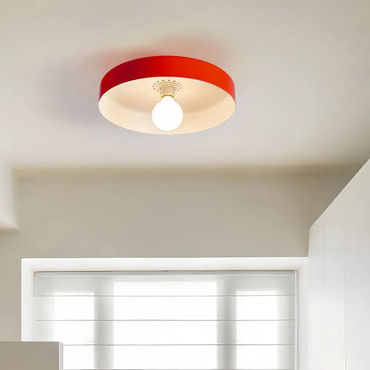 Plafonnier LED Semi-Encastré, Cercle Design, Ø35cm, Style Mid-Century
