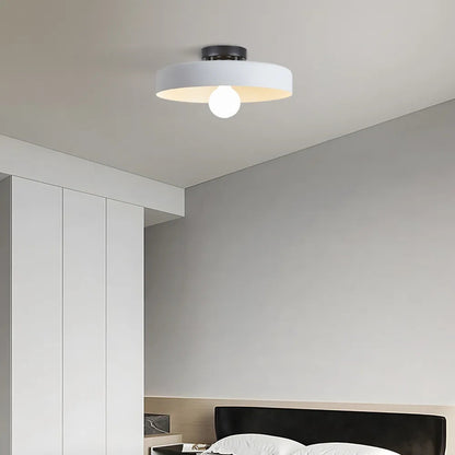 Plafonnier LED Semi-Encastré, Cercle Design, Ø35cm, Style Mid-Century