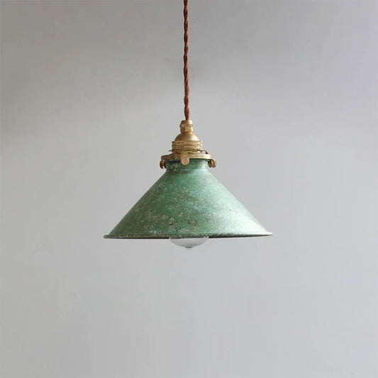 Suspension Fanale Style Rustique, Métal Vieilli & Laiton