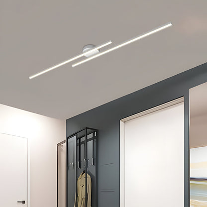 Plafonnier LED Moderne Aluminium Barre Semi-Encastré