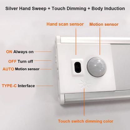 Lampe LED Sans Fil Rechargeable avec Détecteur Mouvement