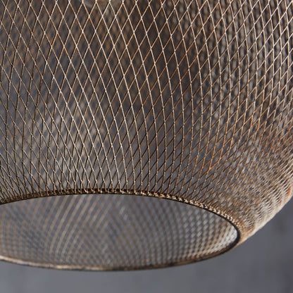 Suspension Métal Maille Rétro – Finition Rouille