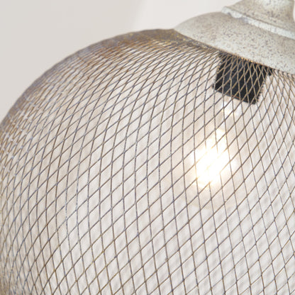 Suspension Métal Maille Rétro – Finition Rouille