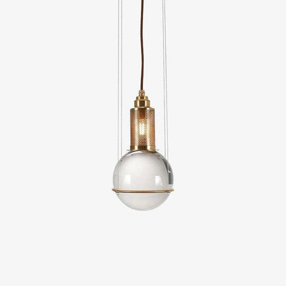 Suspension Globe Cristal – Laiton Doré Moderne
