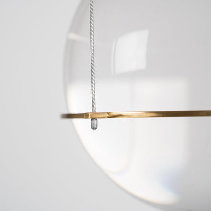 Suspension Globe Cristal – Laiton Doré Moderne