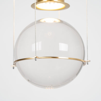 Suspension Globe Cristal – Laiton Doré Moderne
