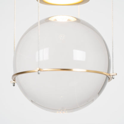 Suspension Globe Cristal – Laiton Doré Moderne