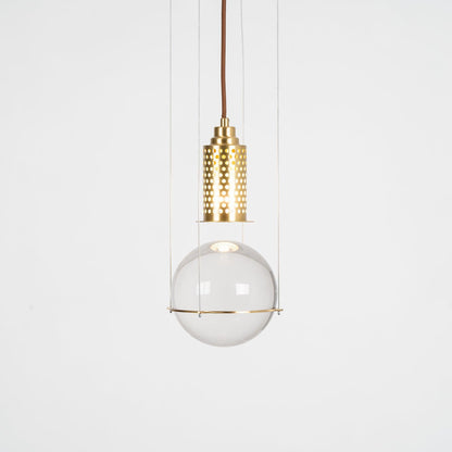 Suspension Globe Cristal – Laiton Doré Moderne