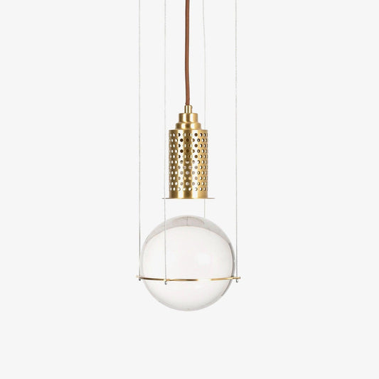 Suspension Globe Cristal – Laiton Doré Moderne