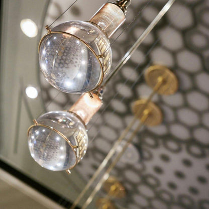 Suspension Globe Cristal – Laiton Doré Moderne