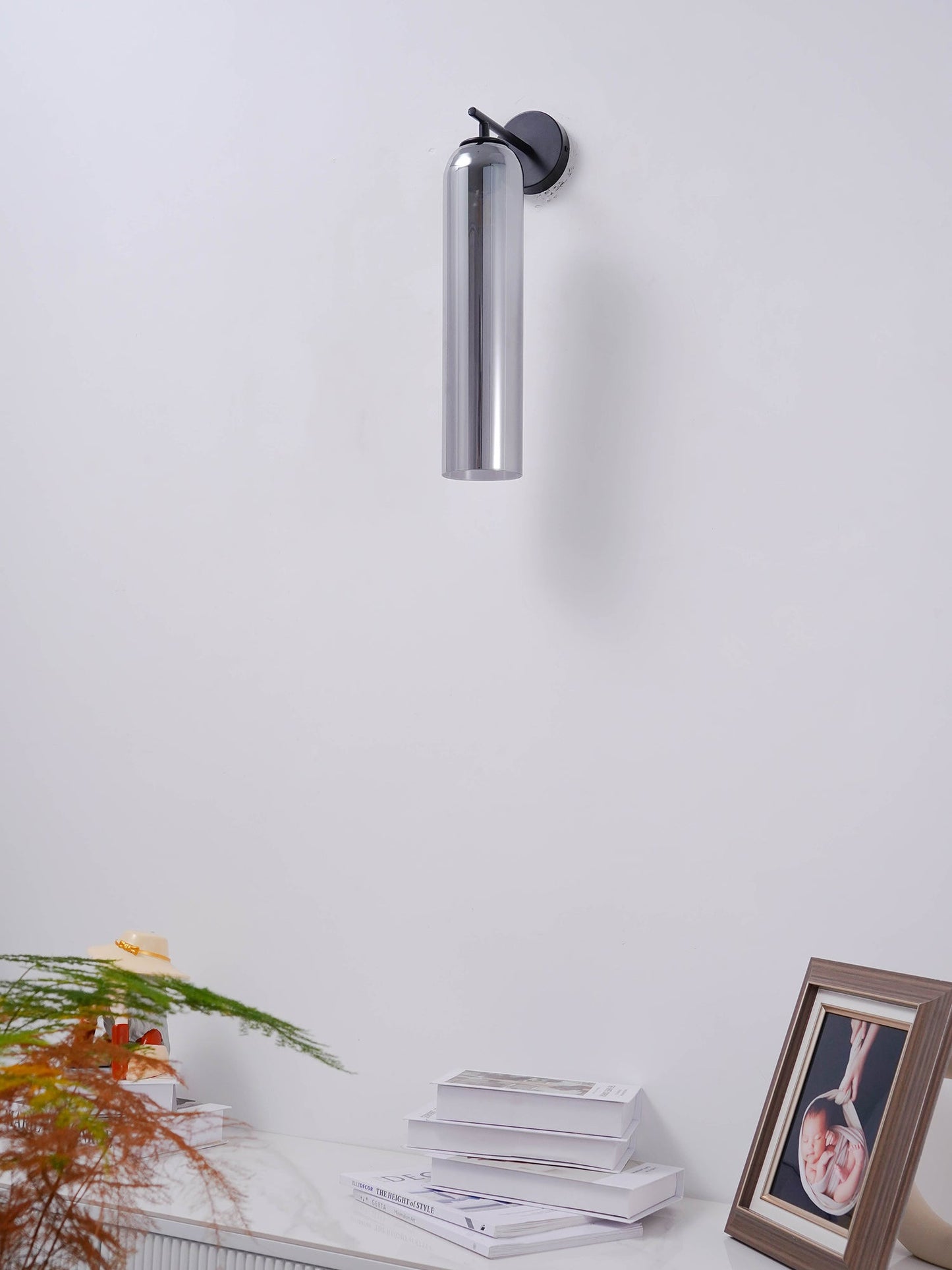 Applique Murale Tube Long en Verre Coloré Design
