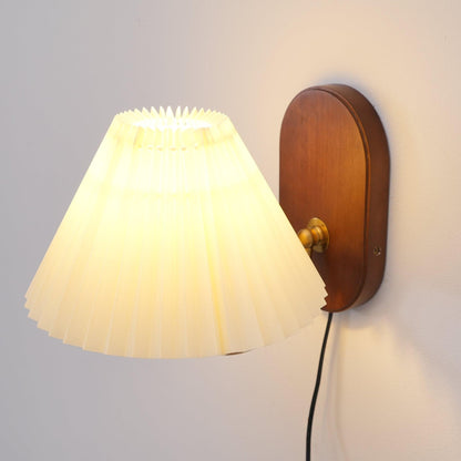 Louise – Applique Murale à Brancher en Bois et Métal 31 cm