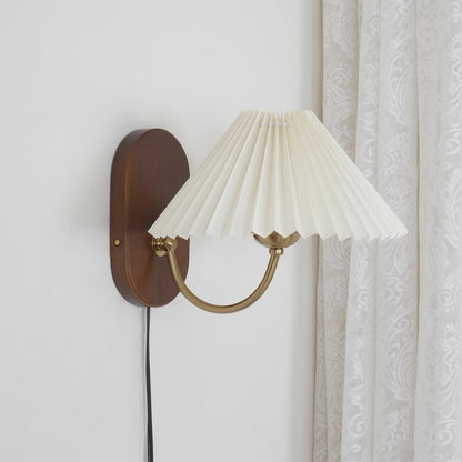 Louise – Applique Murale à Brancher en Bois et Métal 31 cm