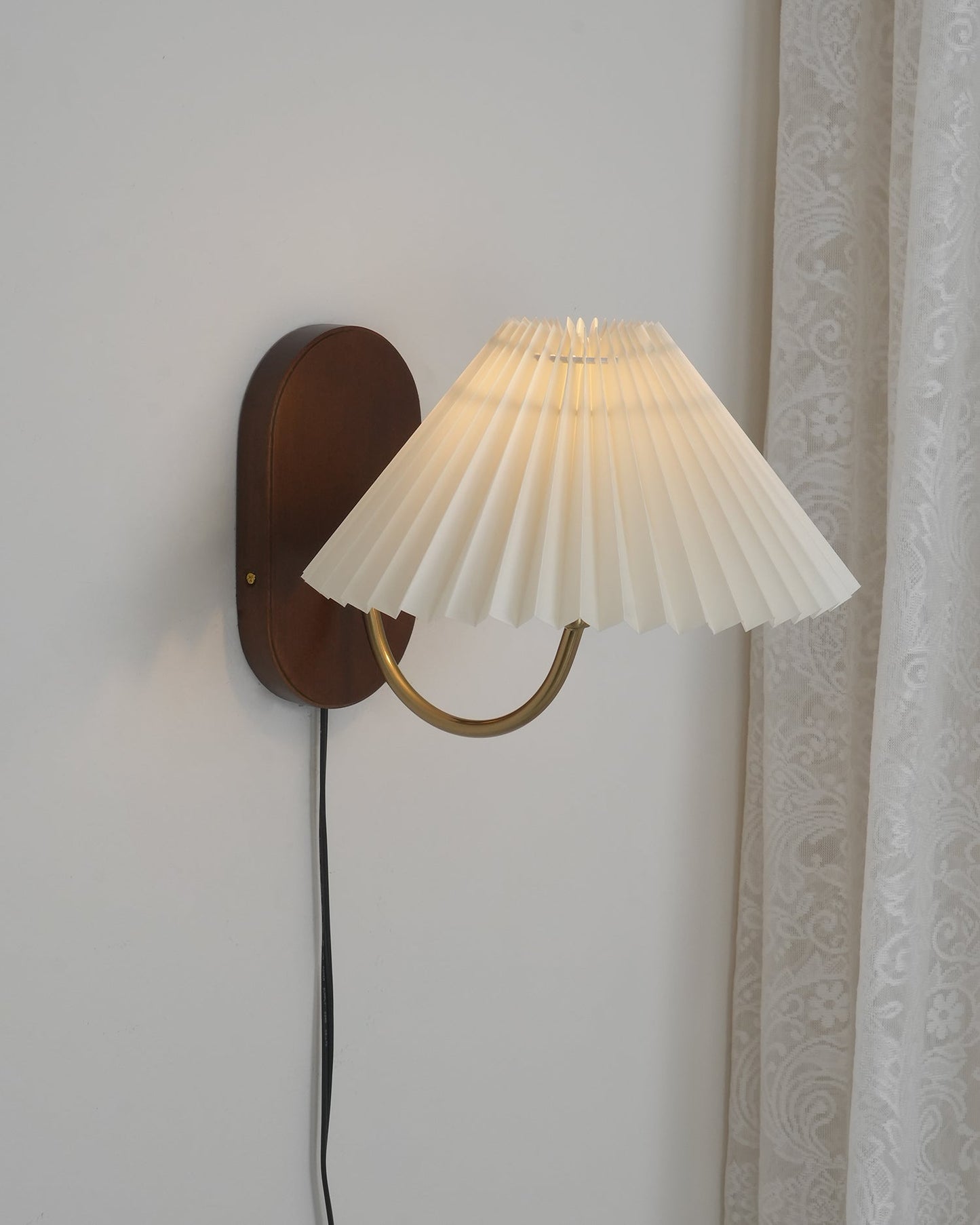 Louise – Applique Murale à Brancher en Bois et Métal 31 cm