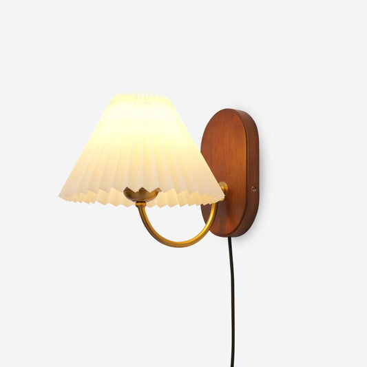 Louise – Applique Murale à Brancher en Bois et Métal 31 cm