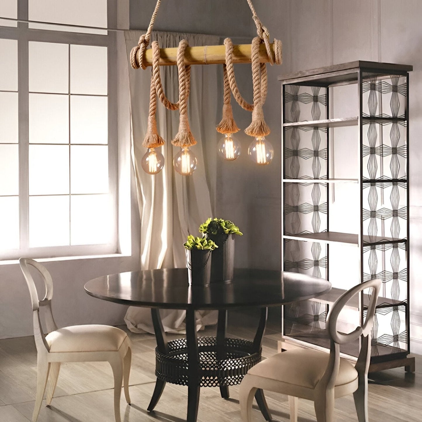 Suspension en Corde de Chanvre Lubeck – Élégance Rustique et Ambiance Chaleureuse