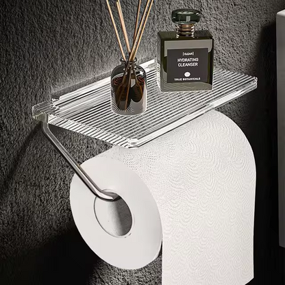 Support de papier toilette Lux avec étagère intégrée – Élégance et fonctionnalité pour votre salle de bain