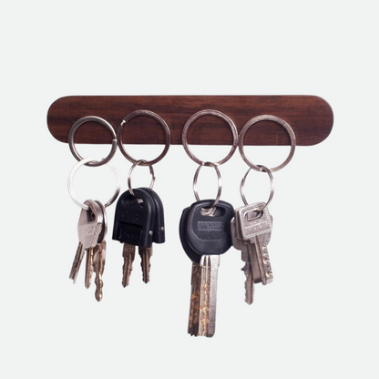 Porte-Clés Mural Magnétique en Bois – Design Épuré et Pratique