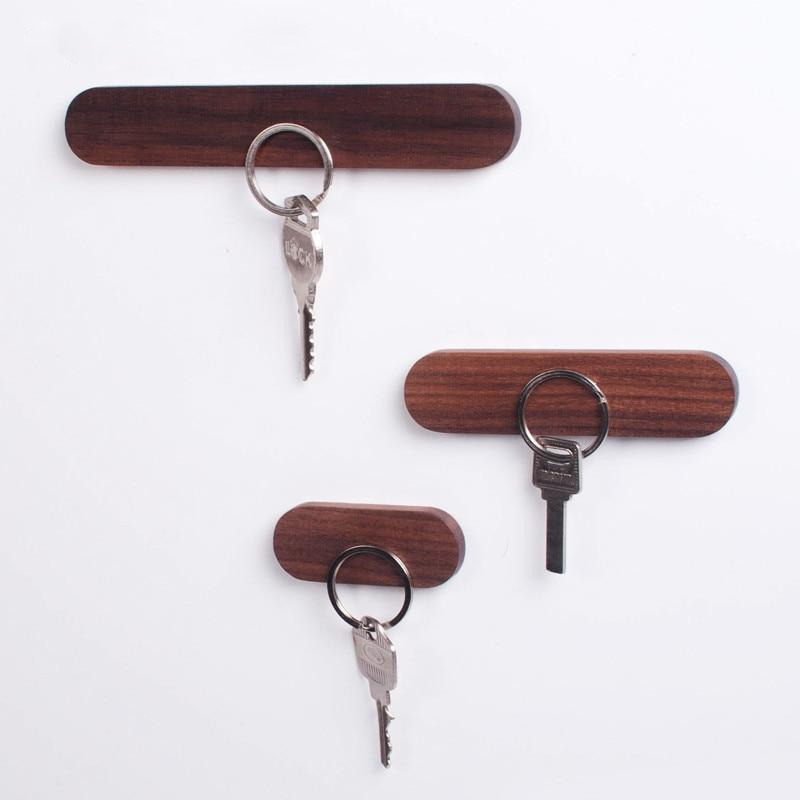 Porte-Clés Mural Magnétique en Bois – Design Épuré et Pratique