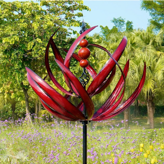 Carillon Éolien Tourbillonnant en Métal – Lumière, Harmonie et Mouvement pour le Jardin