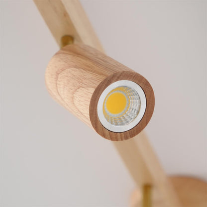 Éclairage sur Rail Merlo en Bois | Design Moderne et Chaleureux