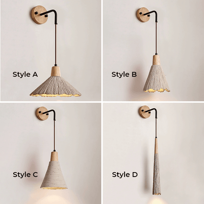 Applique Murale Bois Massif, Style Vintage