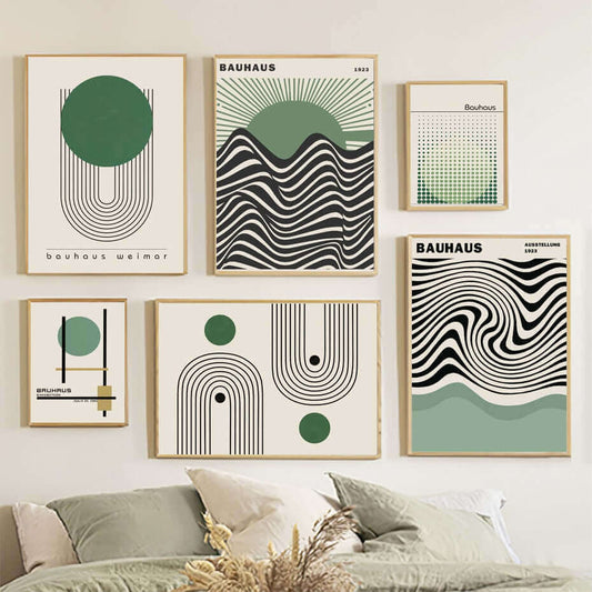 Affiches sur Toile Style Bauhaus Moderne – Impressions Minimalistes Haute Définition pour Décoration Intérieure