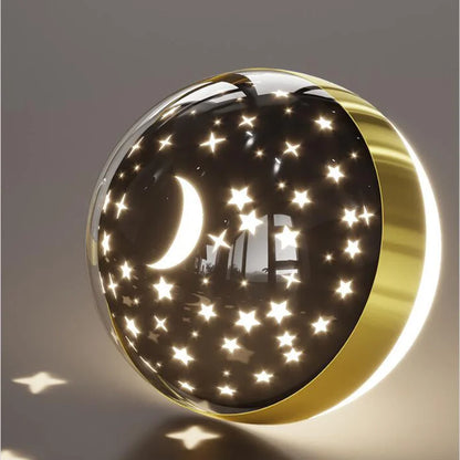 Applique Murale Enfant, Design Lune et Étoiles, Lumière Douce