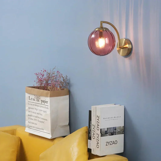 LumiVerre – Applique Murale LED en Verre, Design Élégant pour Salon et Couloir