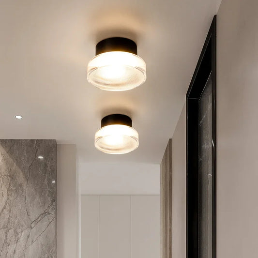 Applique LED Murale Ronde Métal Noir – Design Moderne 15W