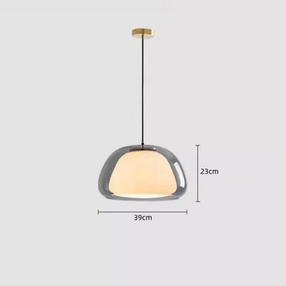 Suspension Moderne Verre Opalin Style Jelly Déco