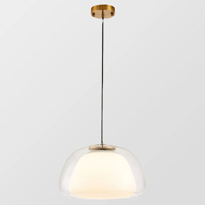 Suspension Moderne Verre Opalin Style Jelly Déco