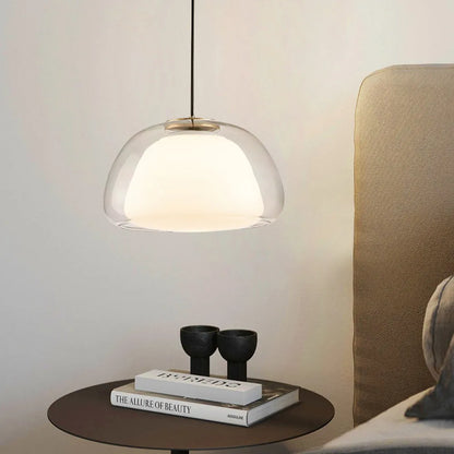 Suspension Moderne Verre Opalin Style Jelly Déco