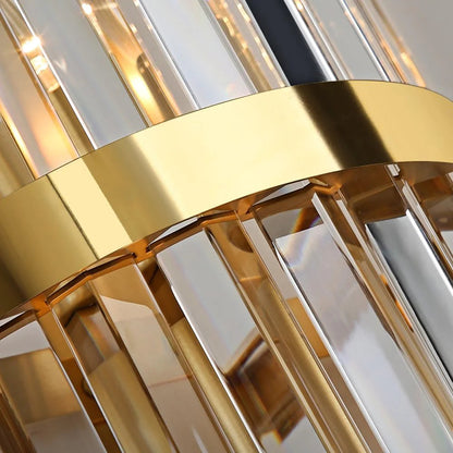 Applique Murale Luxe LED Inox et Cristal, 3000K