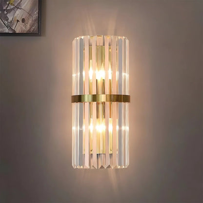 Applique Murale Luxe LED Inox et Cristal, 3000K