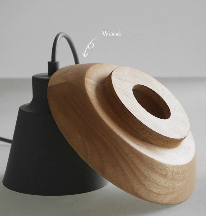 Moderne Nordic Design - Suspension en Bois Scandinave